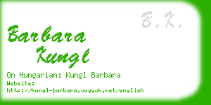 barbara kungl business card